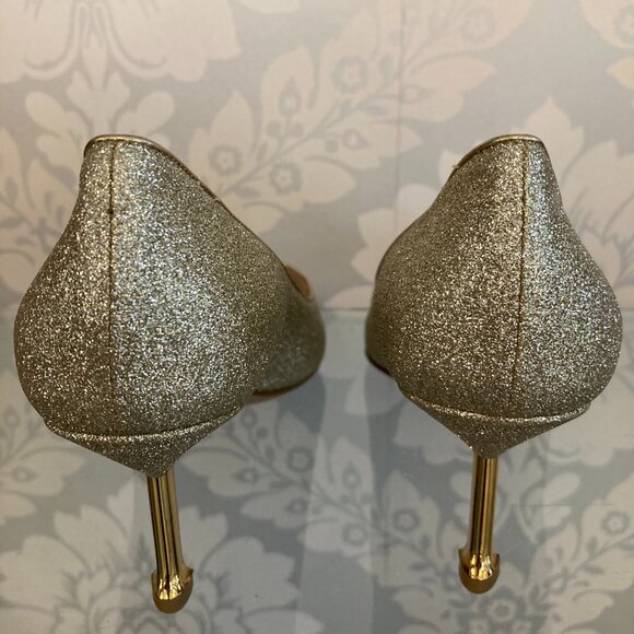 PRADA GOLD METALLIC GOLD KITTEN HEEL SHOE SIZE 38 RETAIL $ 1250.00 - Picture 7 of 10